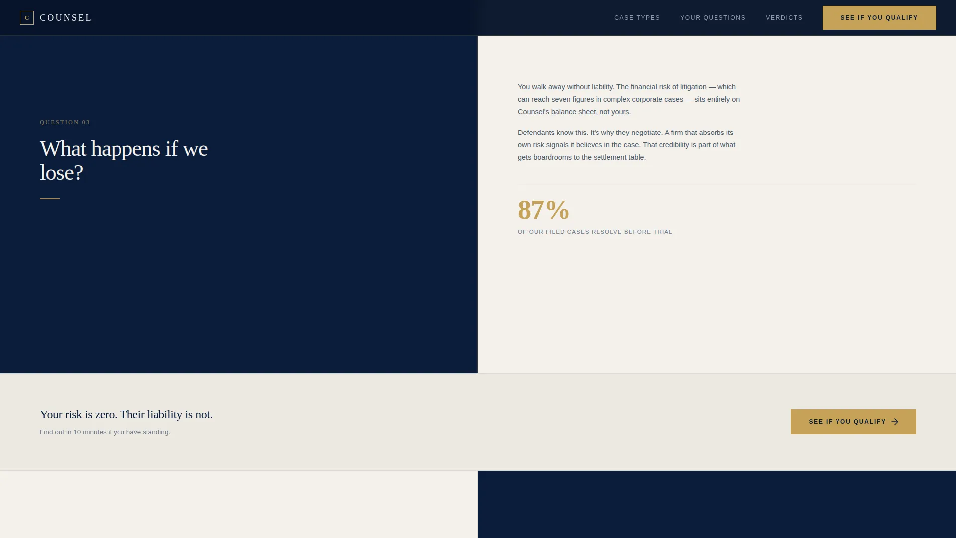Personal Injury & Litigation FAQ Website Template