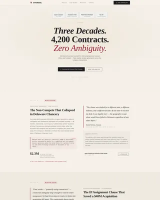 Commercial Contract Attorney Landing Page Template