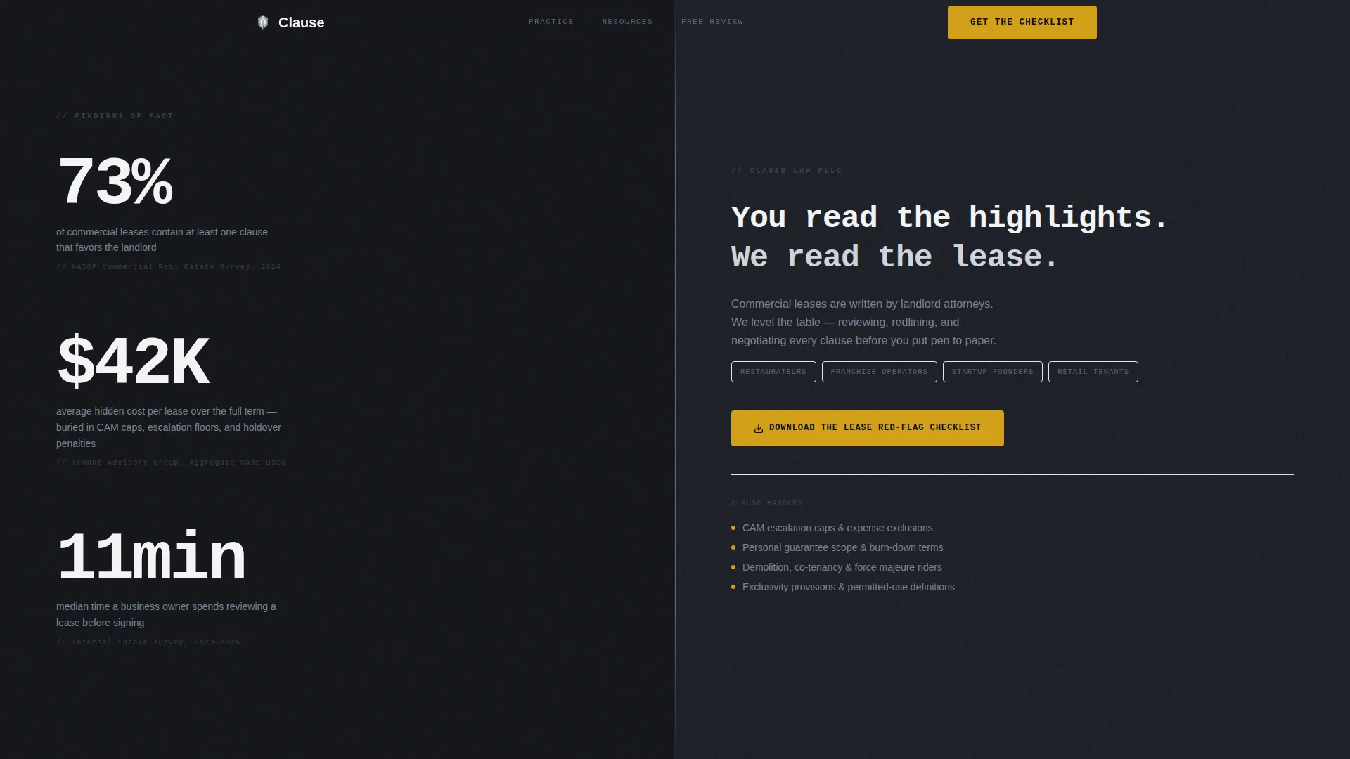 Commercial Lease Lawyer Landing Page Template
