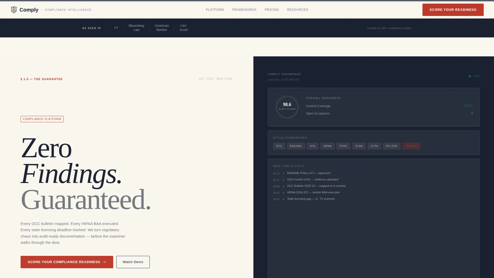 LegalTech & Compliance Software Privacy Policy Website Template