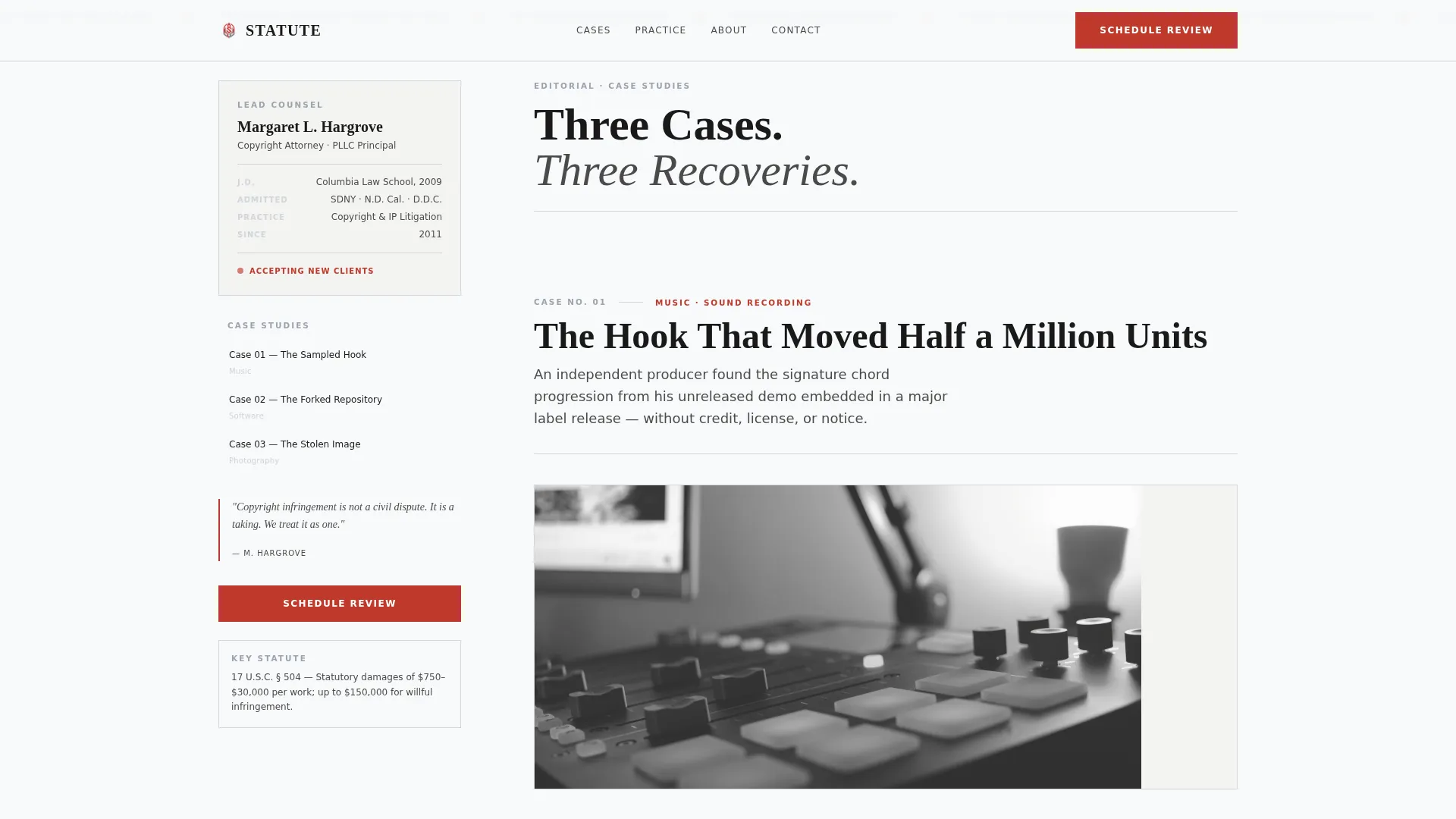 Intellectual Property Booking Website Template