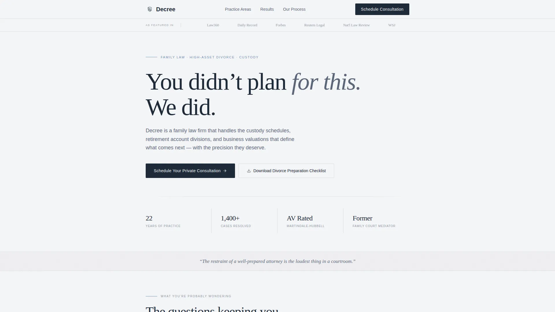 Divorce Attorney Landing Page Template