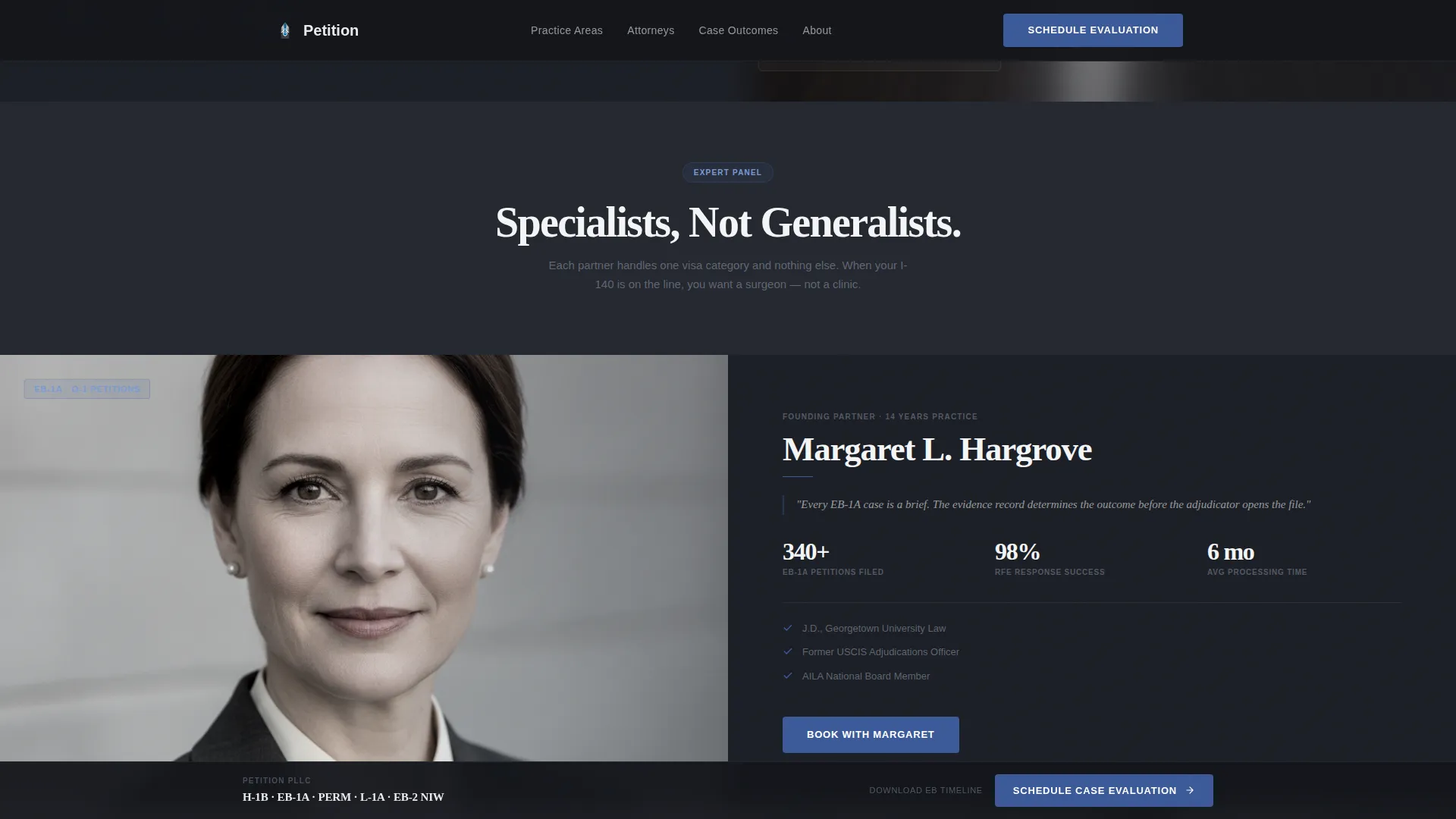 Immigration Law Booking Website Template