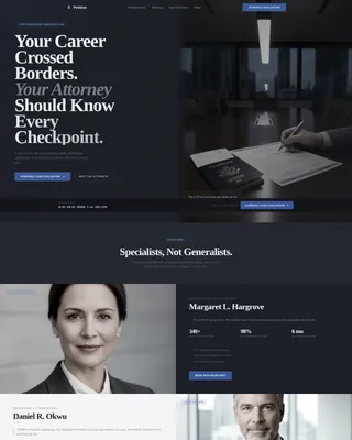 Immigration Law Booking Website Template