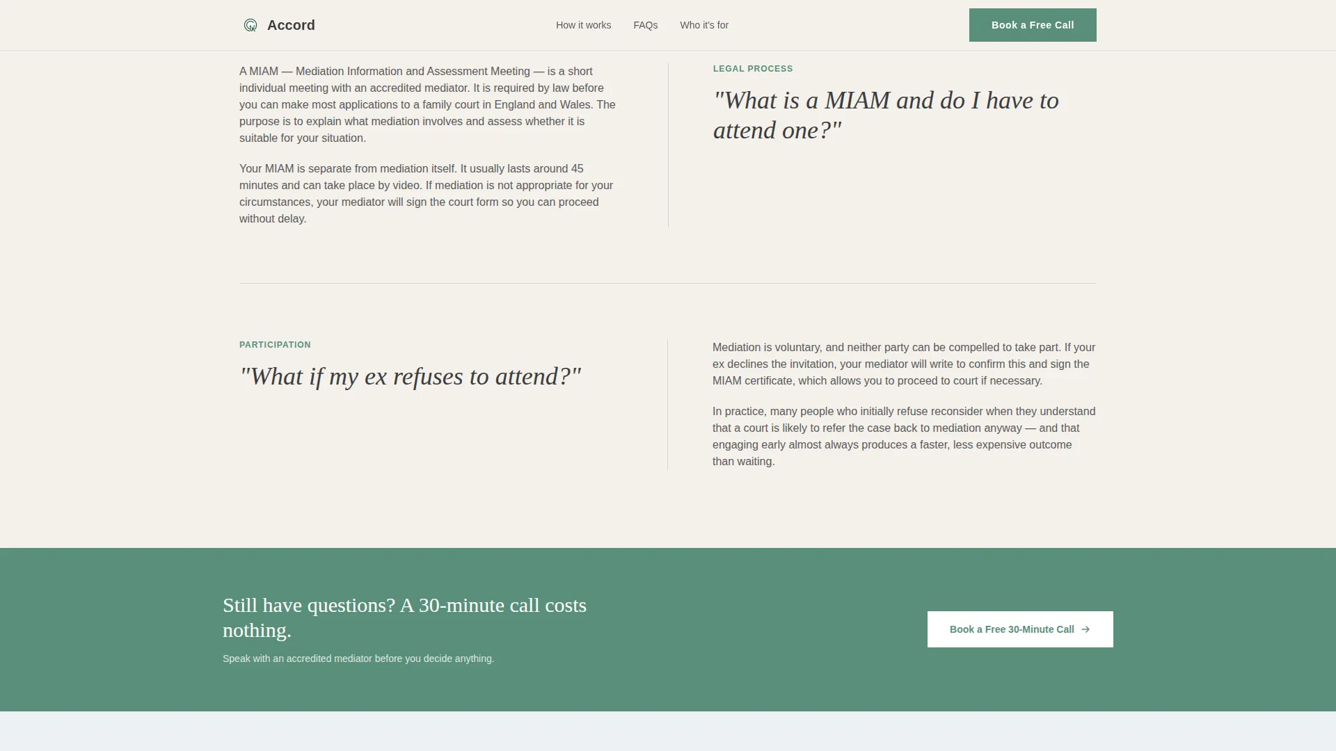 Family & Domestic Law Booking Website Template