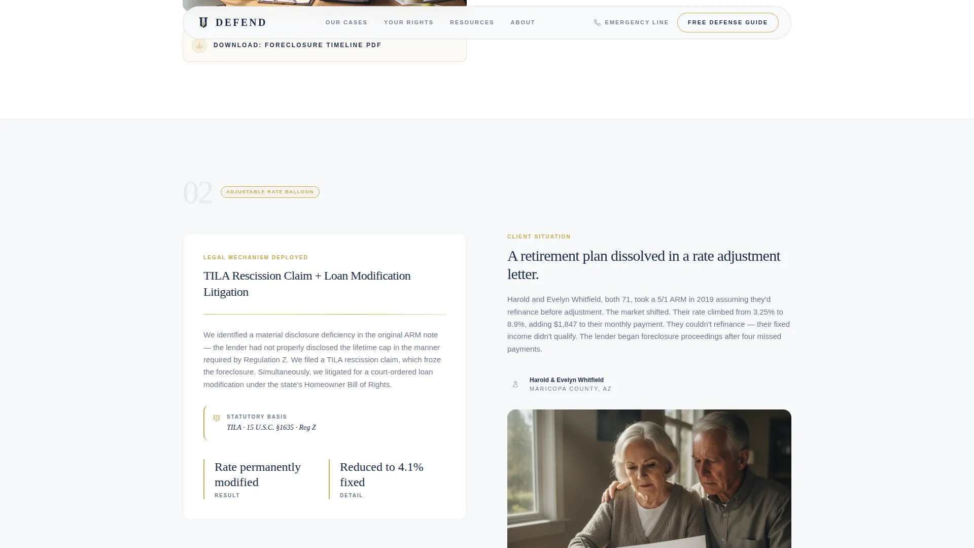 Foreclosure Defense Attorney Landing Page Template