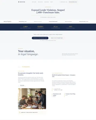 Foreclosure Defense Attorney Landing Page Template