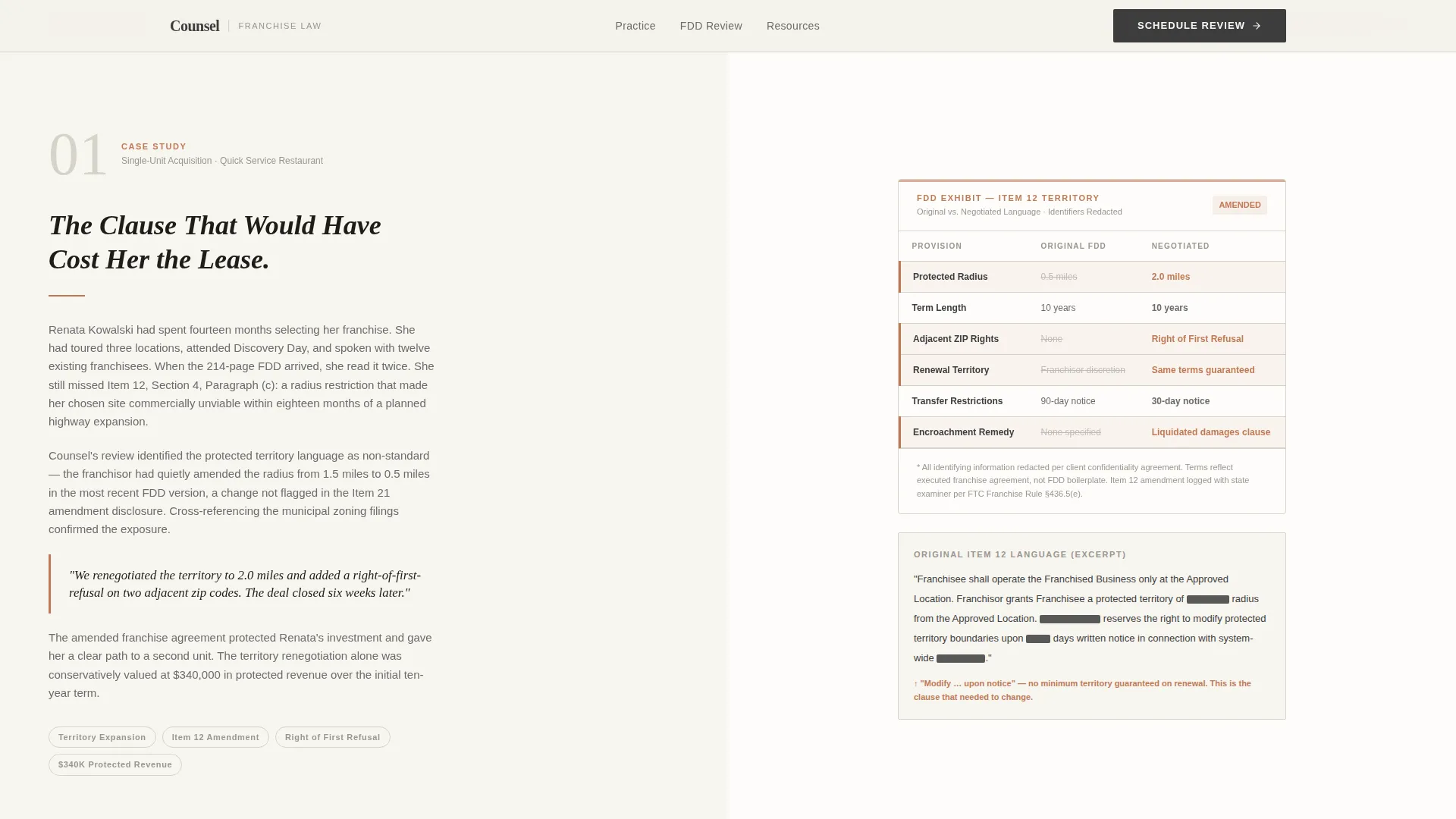 Franchise Law Firm Landing Page Template