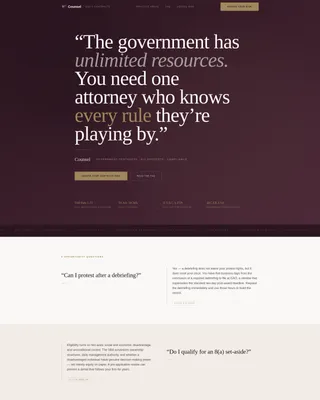 Government Contracts Attorney Landing Page Template