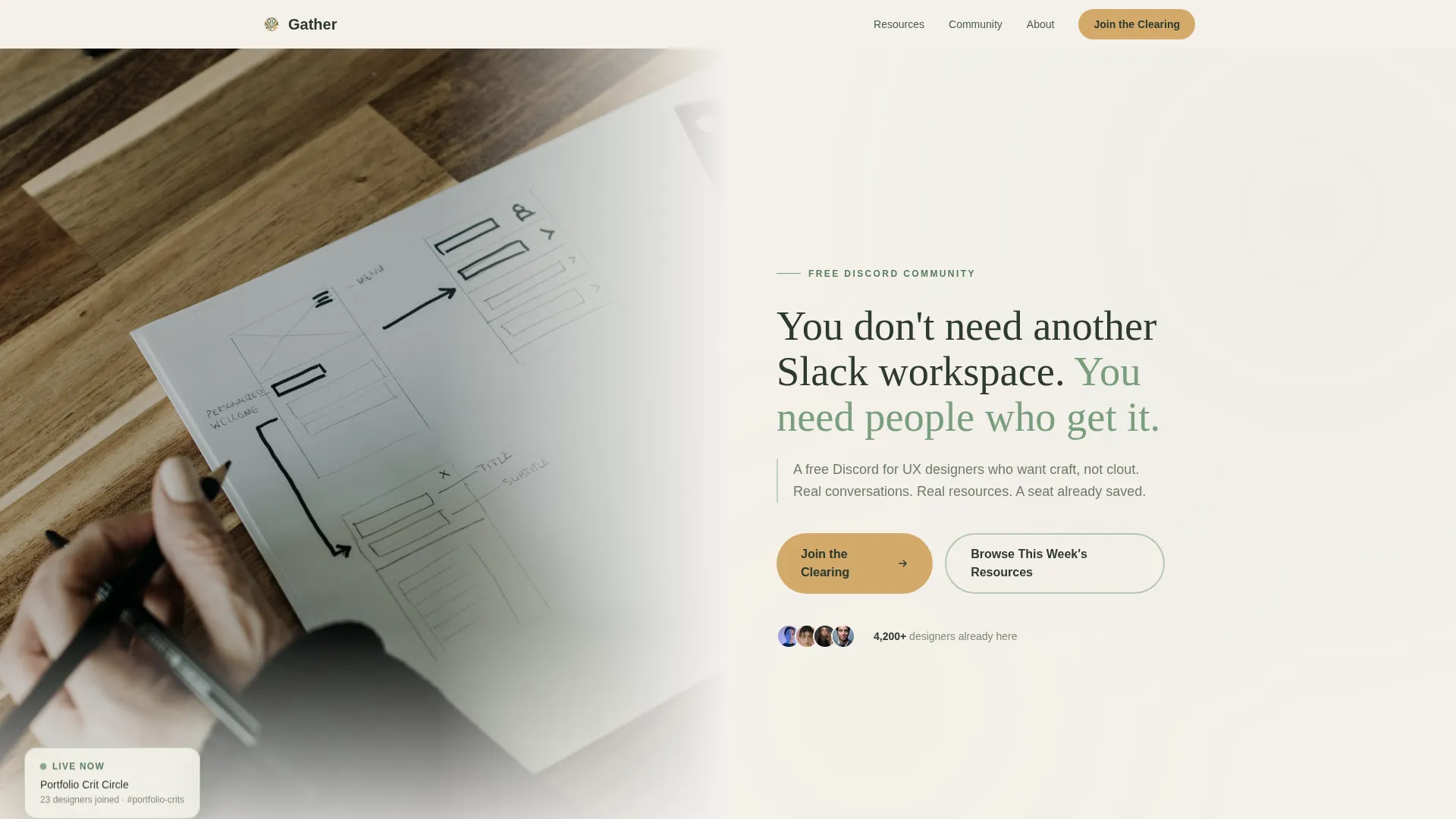 user experience Designers Community Landing Page Template