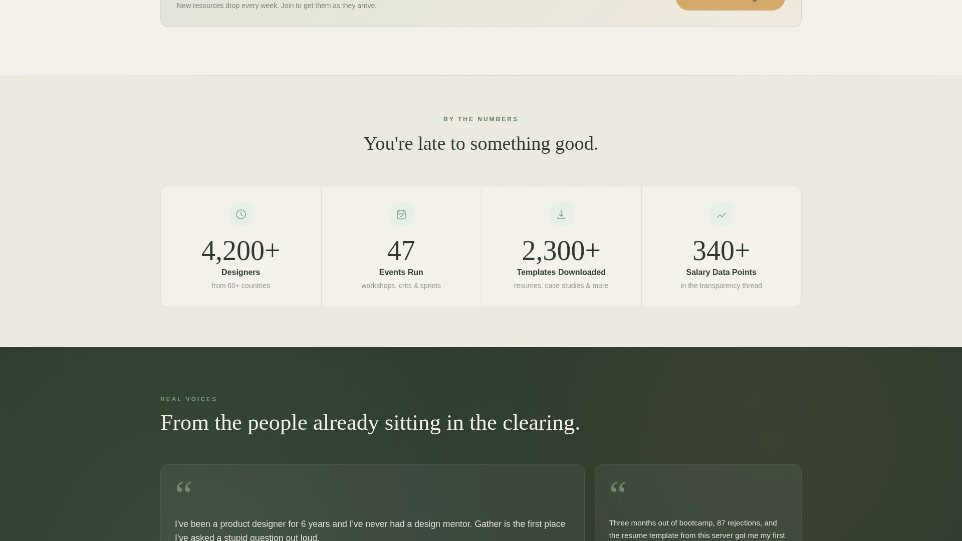 user experience Designers Community Landing Page Template