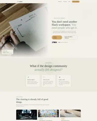user experience Designers Community Landing Page Template