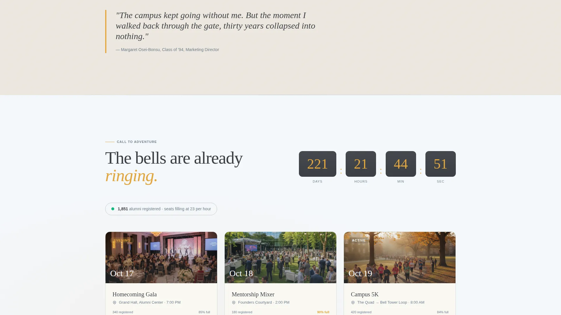 Alumni & Membership Association Blog Website Template