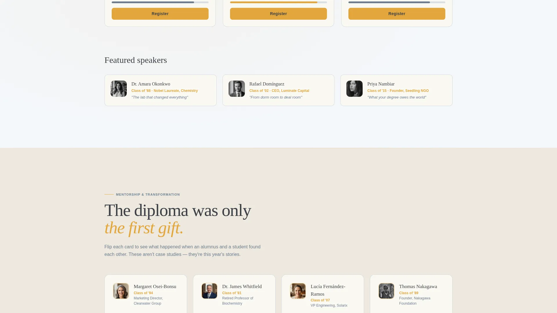 Alumni & Membership Association Blog Website Template