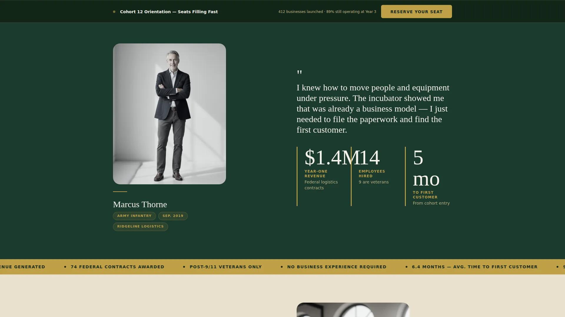 Veteran & Military Support Specialist Professional Website Template