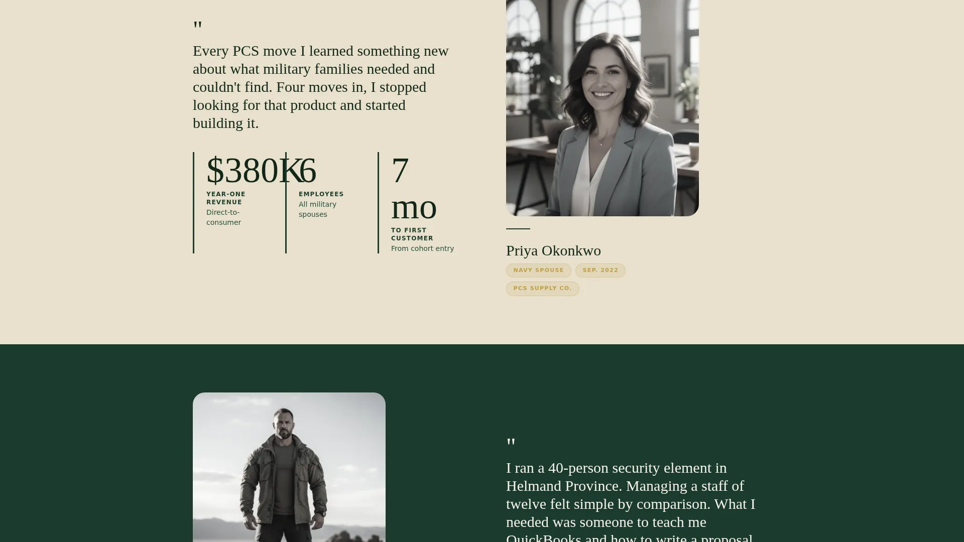 Veteran & Military Support Specialist Professional Website Template