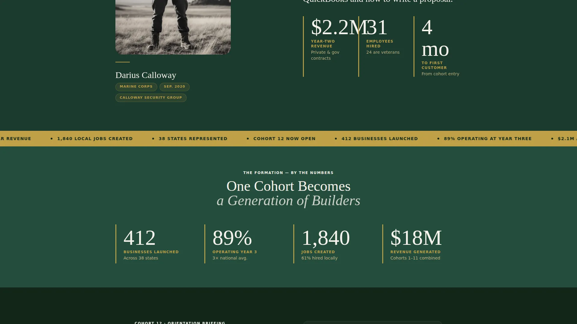 Veteran & Military Support Specialist Professional Website Template