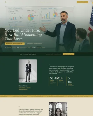 Veteran & Military Support Specialist Professional Website Template