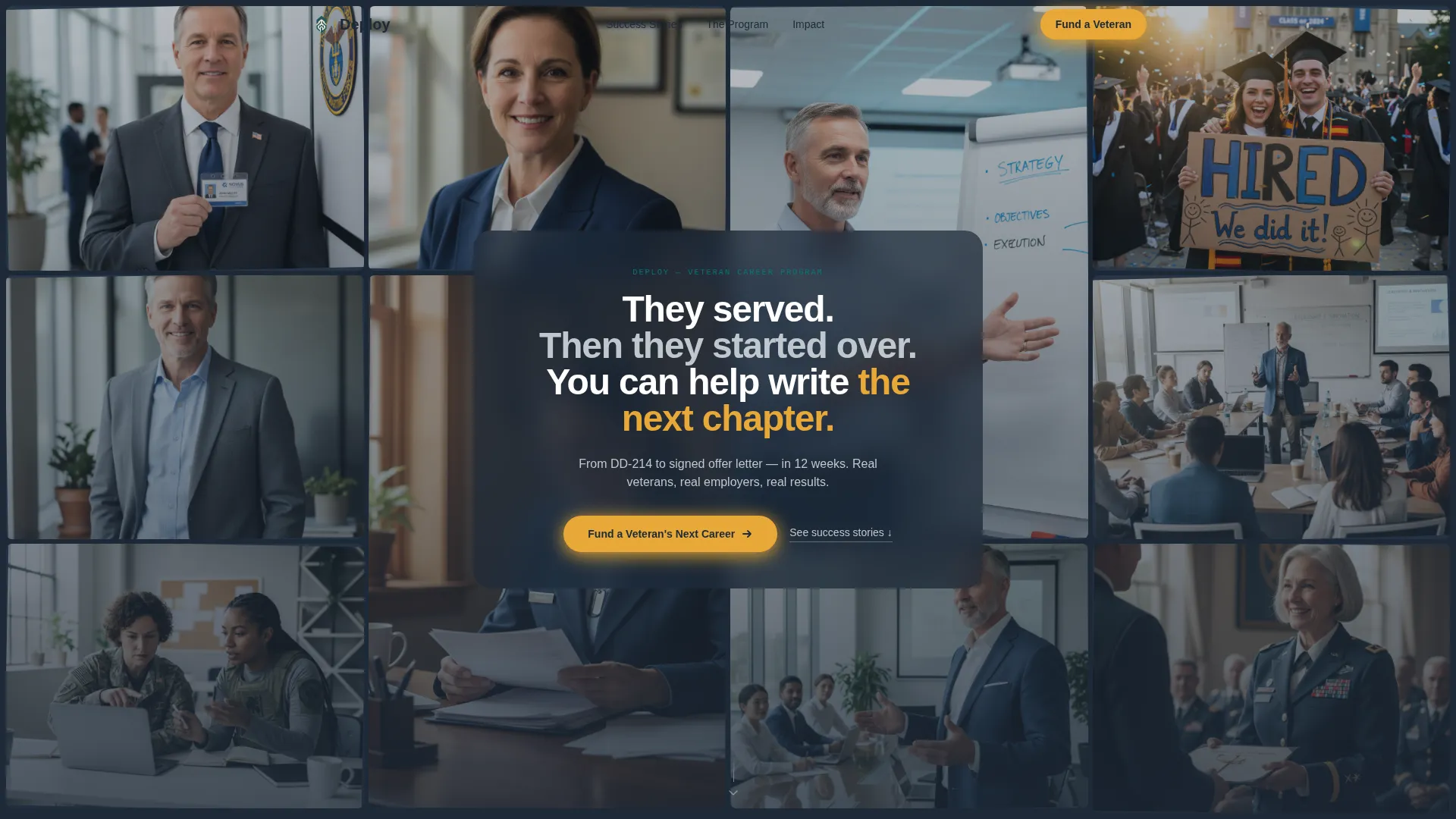Veteran & Military Support Specialist Professional Website Template