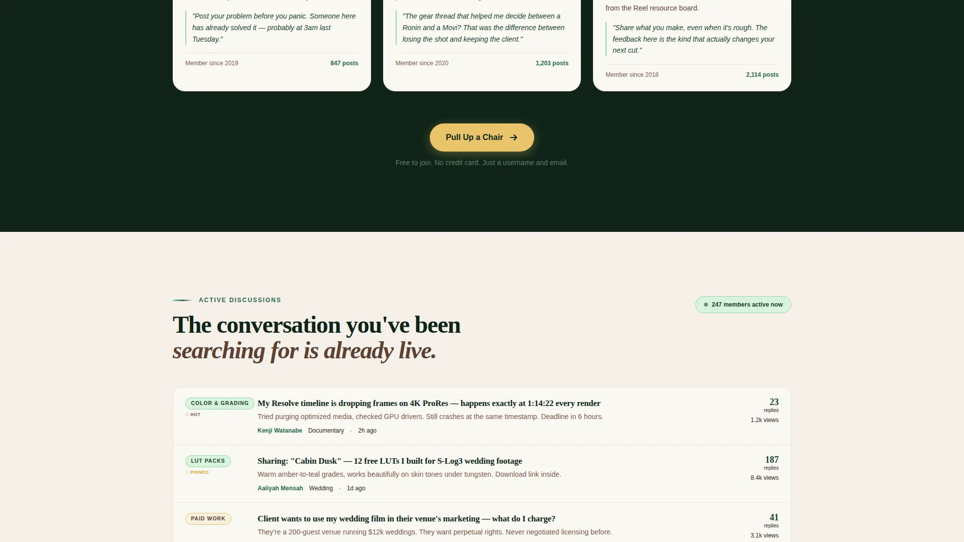 Videographers & Filmmakers Community Advanced Reviews Website Template