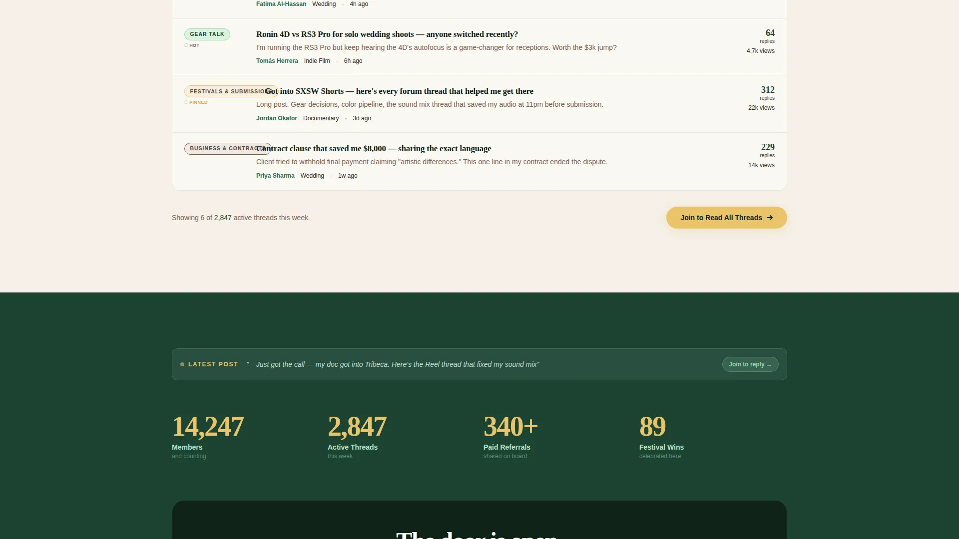 Videographers & Filmmakers Community Advanced Reviews Website Template