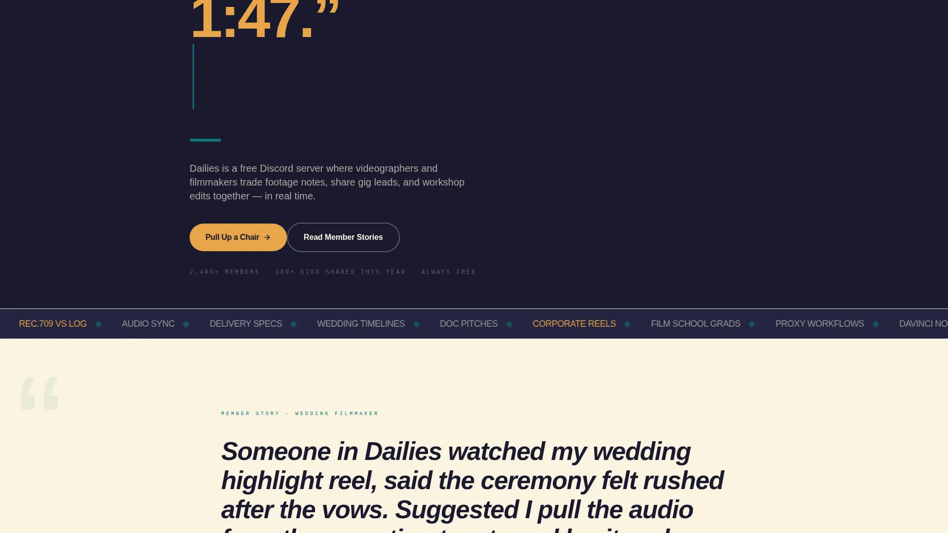 Videographers & Filmmakers Community Reviews Website Template