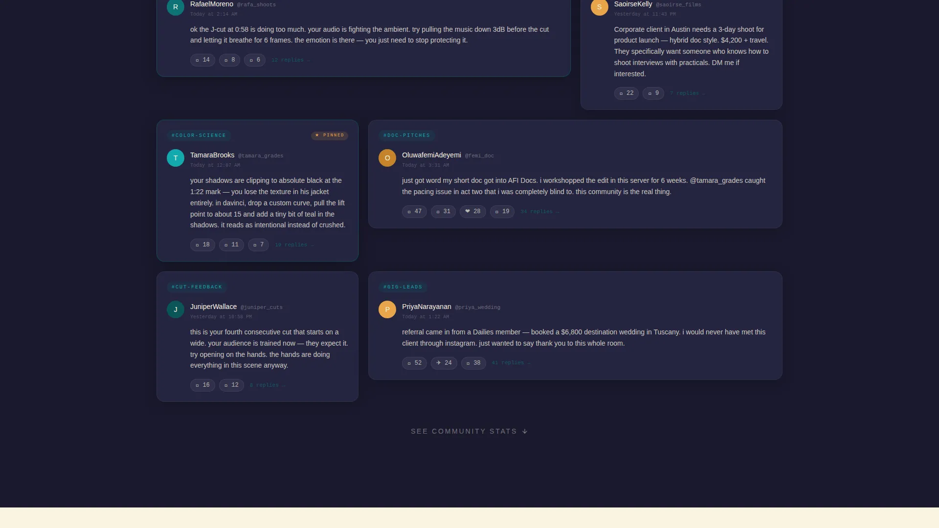 Videographers & Filmmakers Community Reviews Website Template