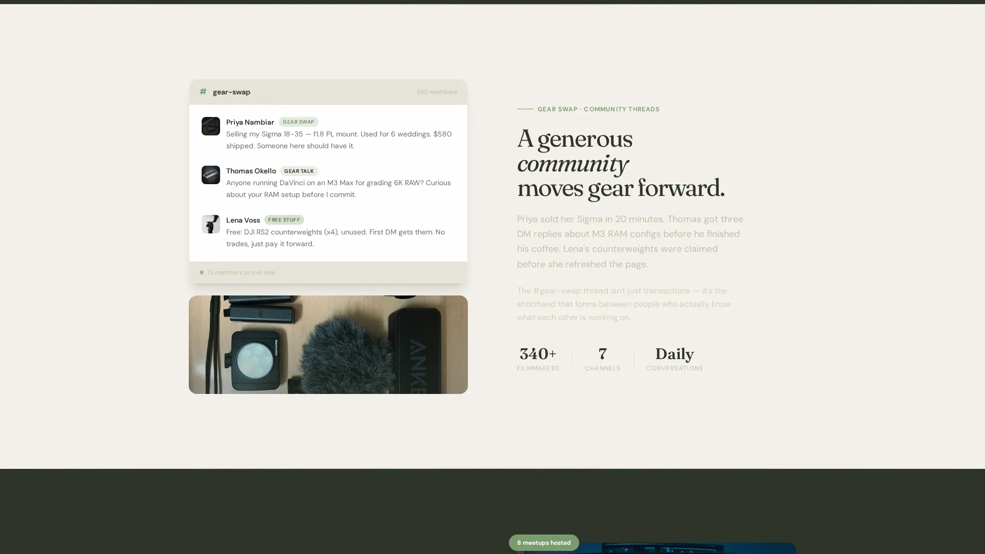 Videographers & Filmmakers Community Pre-Launch Website Template
