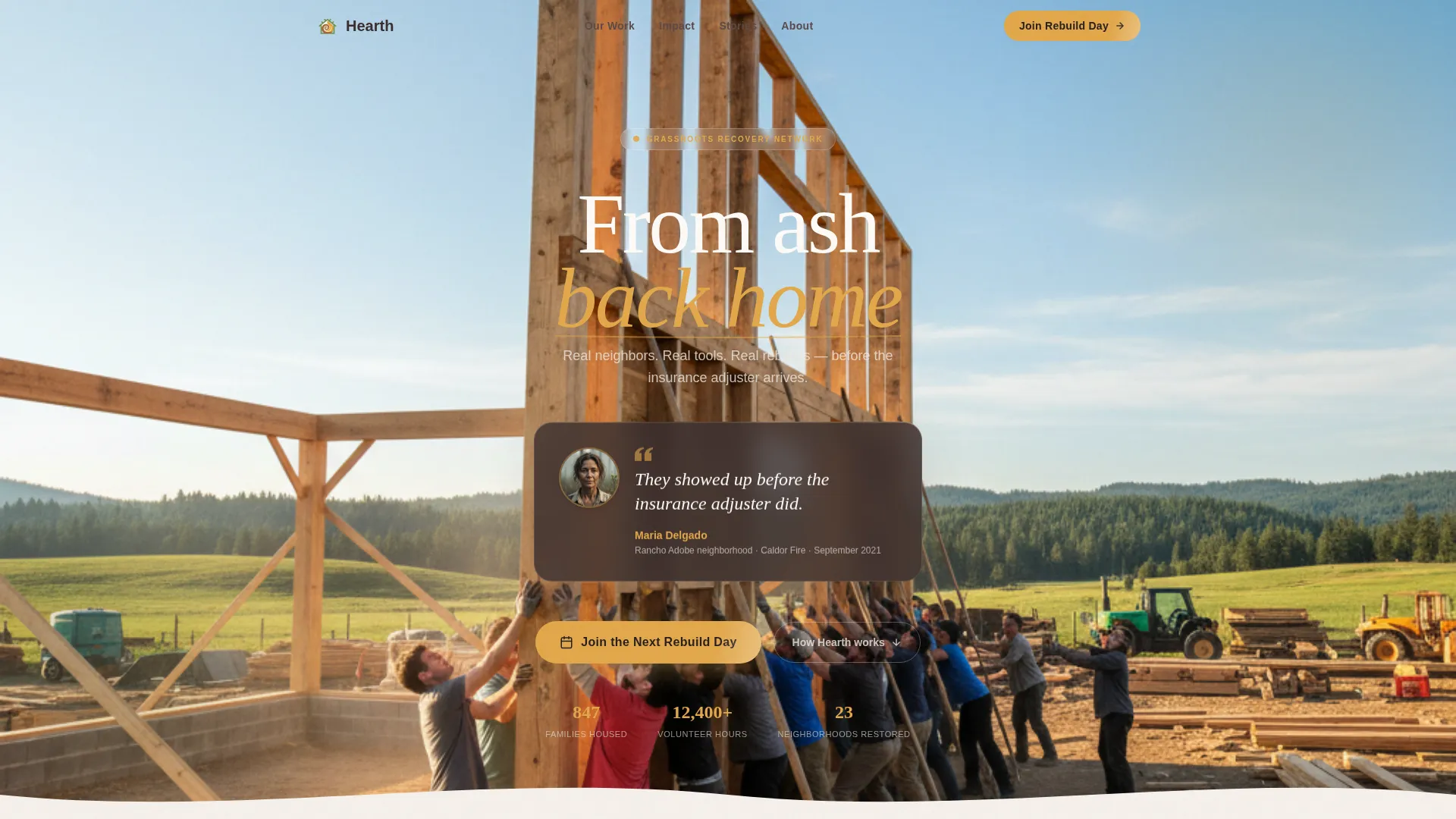 Wildfire Recovery Landing Page Template