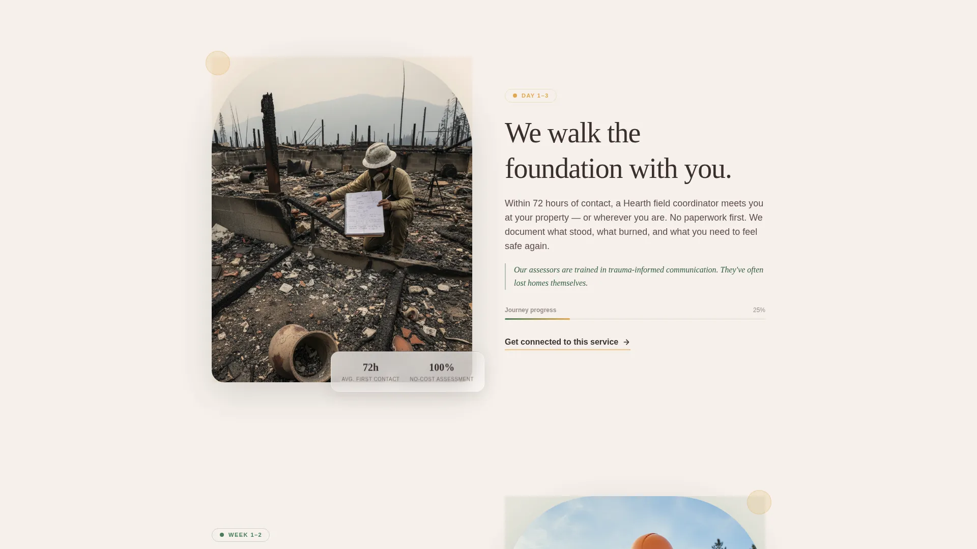 Wildfire Recovery Landing Page Template