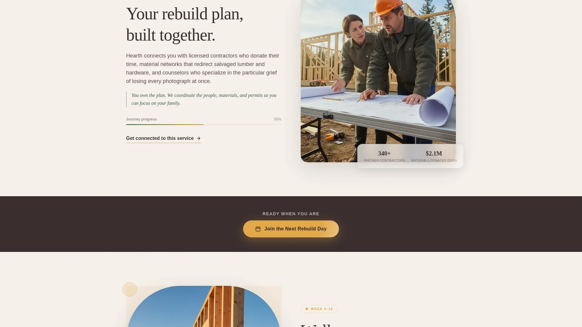 Wildfire Recovery Landing Page Template