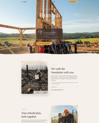 Wildfire Recovery Landing Page Template
