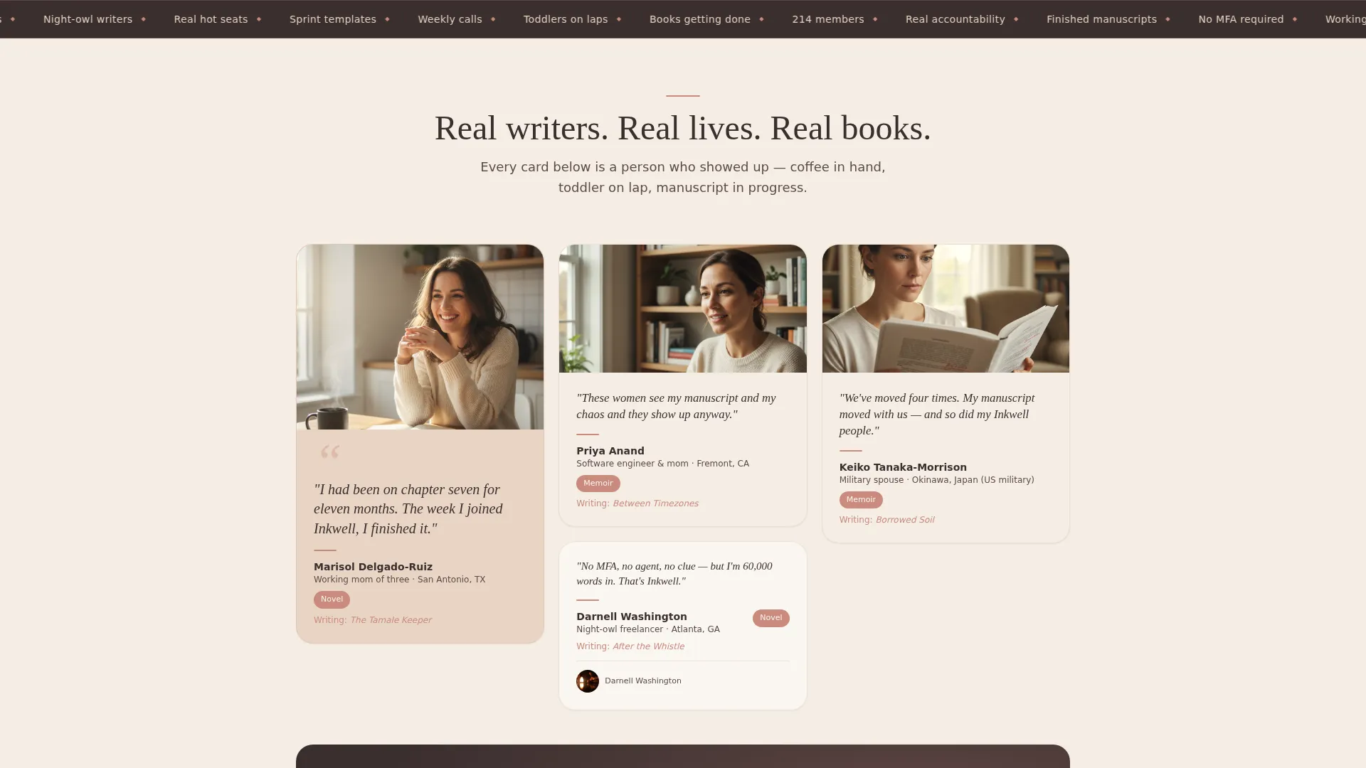Writers & Authors Community Reviews Website Template