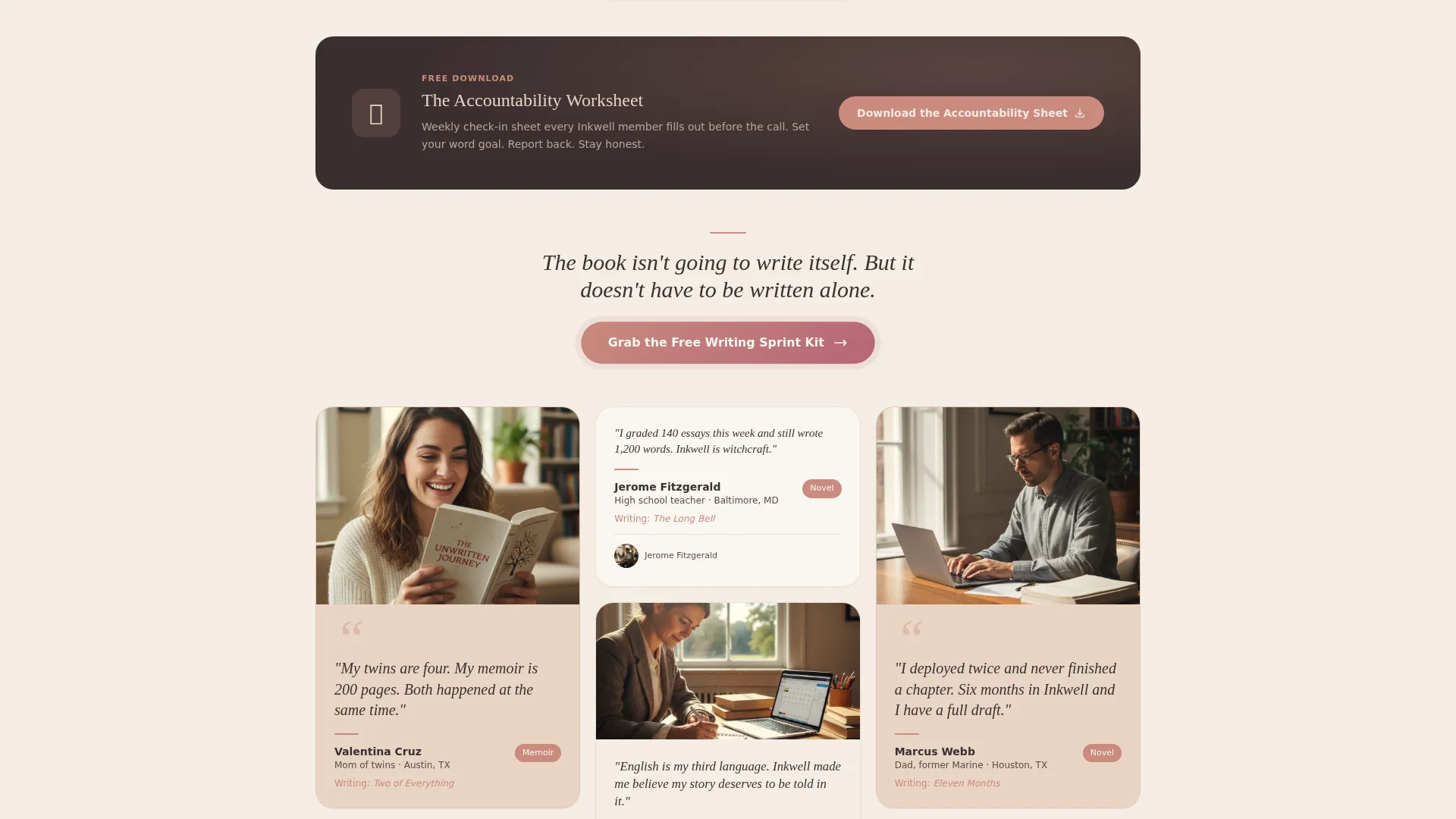 Writers & Authors Community Reviews Website Template