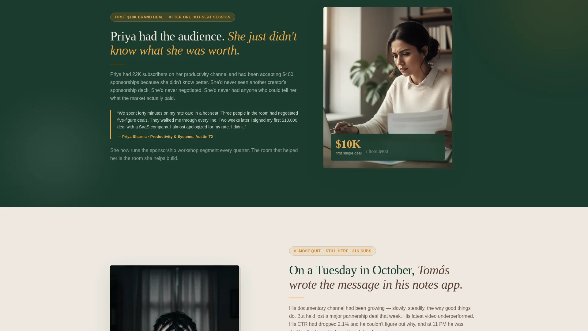 YouTubers Community Specialist Professional Website Template