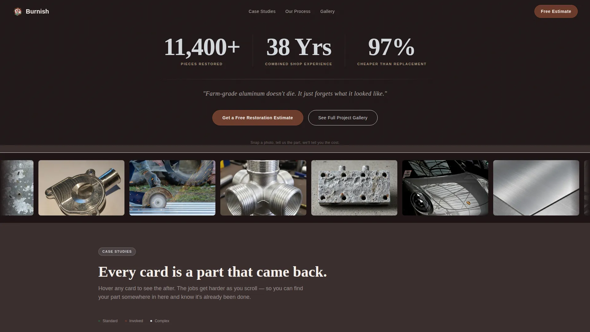 Aluminum Products & Portfolio Website Template