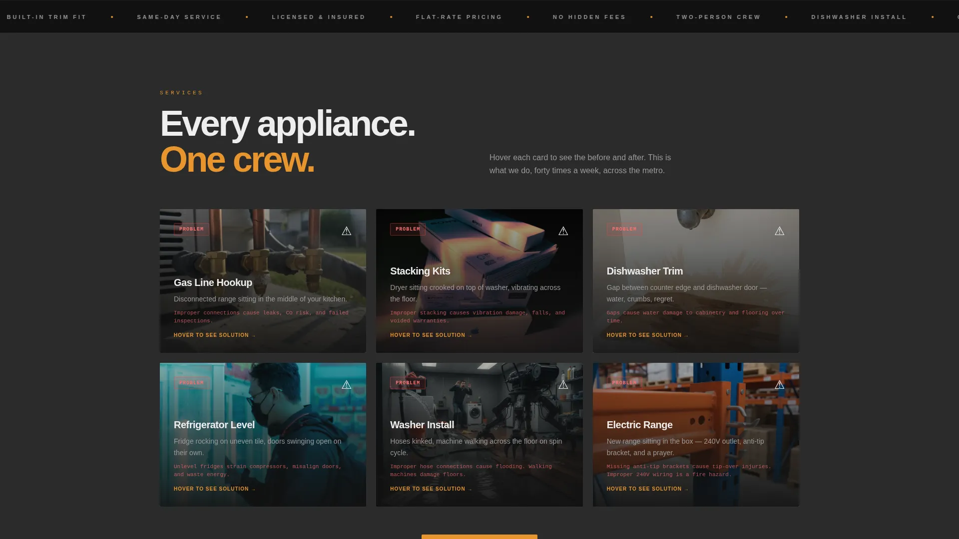 Appliance Repair & Booking Website Template