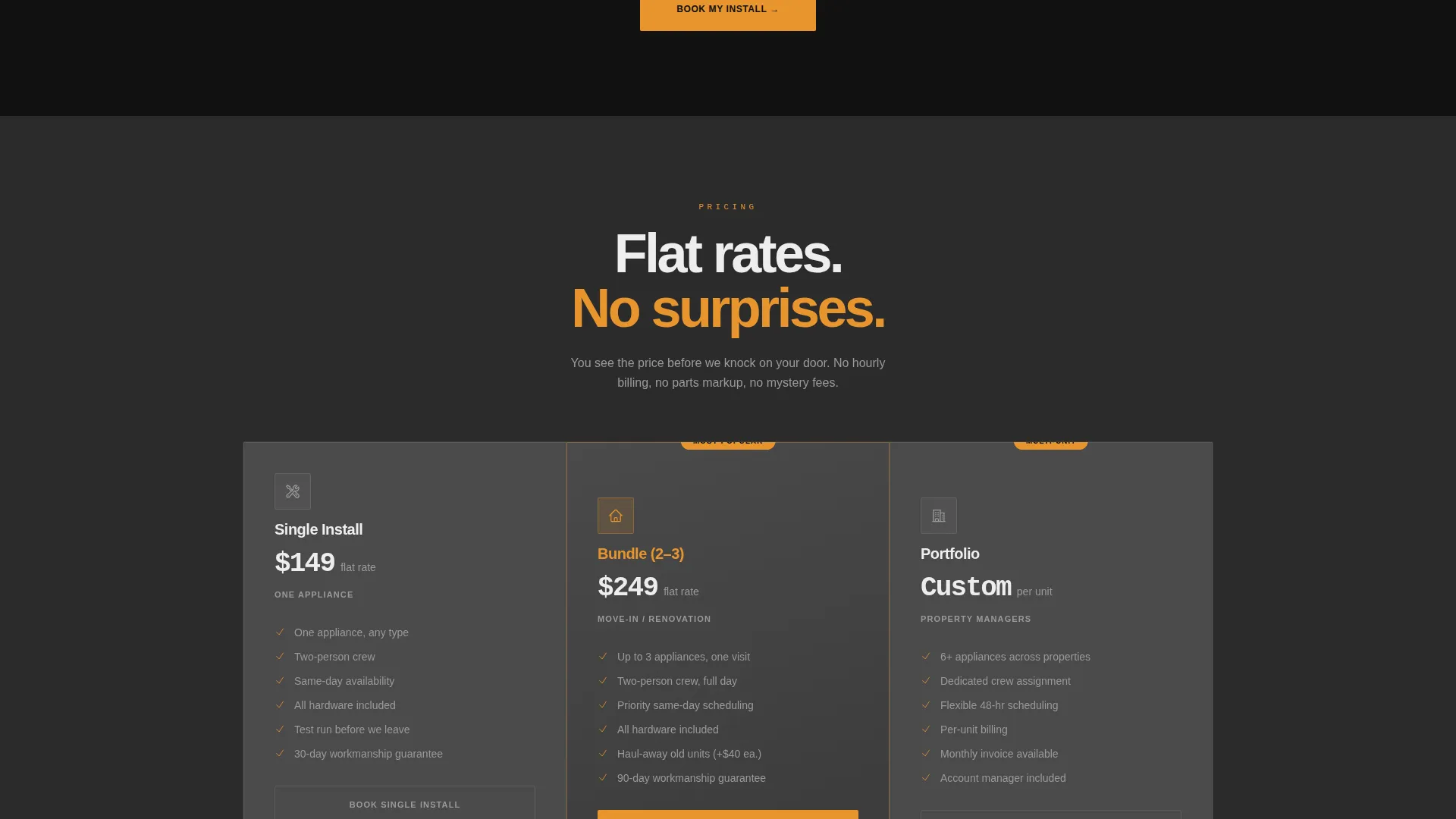 Appliance Repair & Booking Website Template