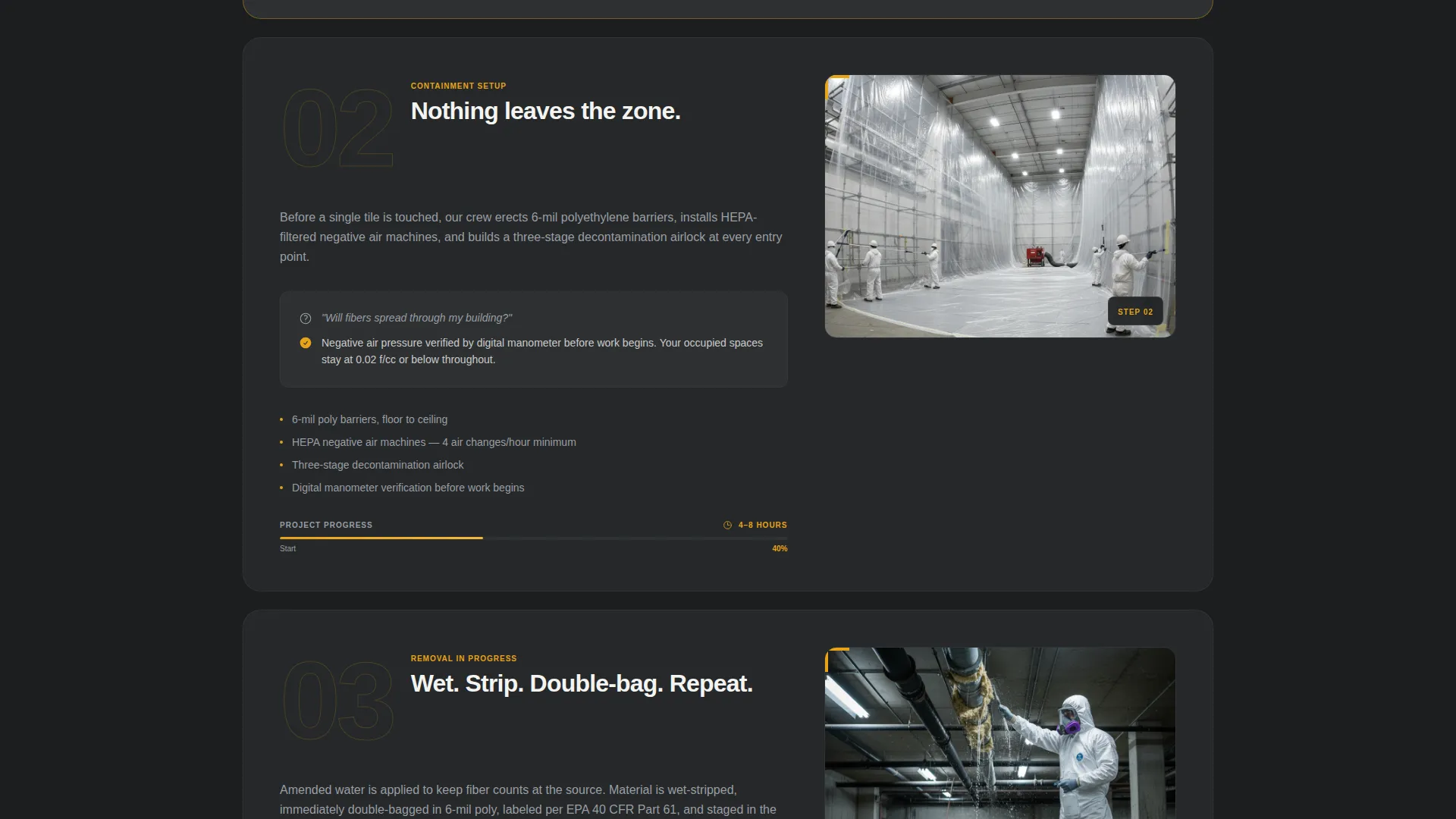 Restoration & Preservation Booking Website Template