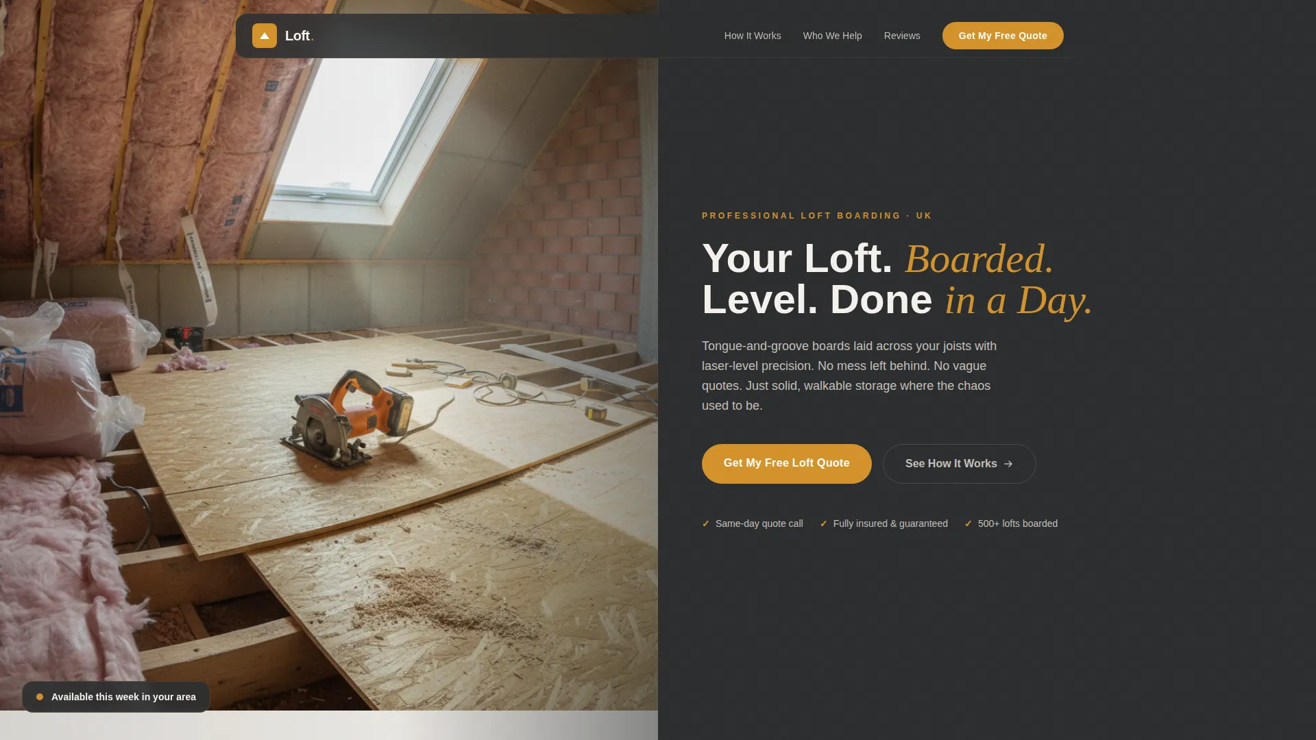 Attic Renovation Professional Website Template