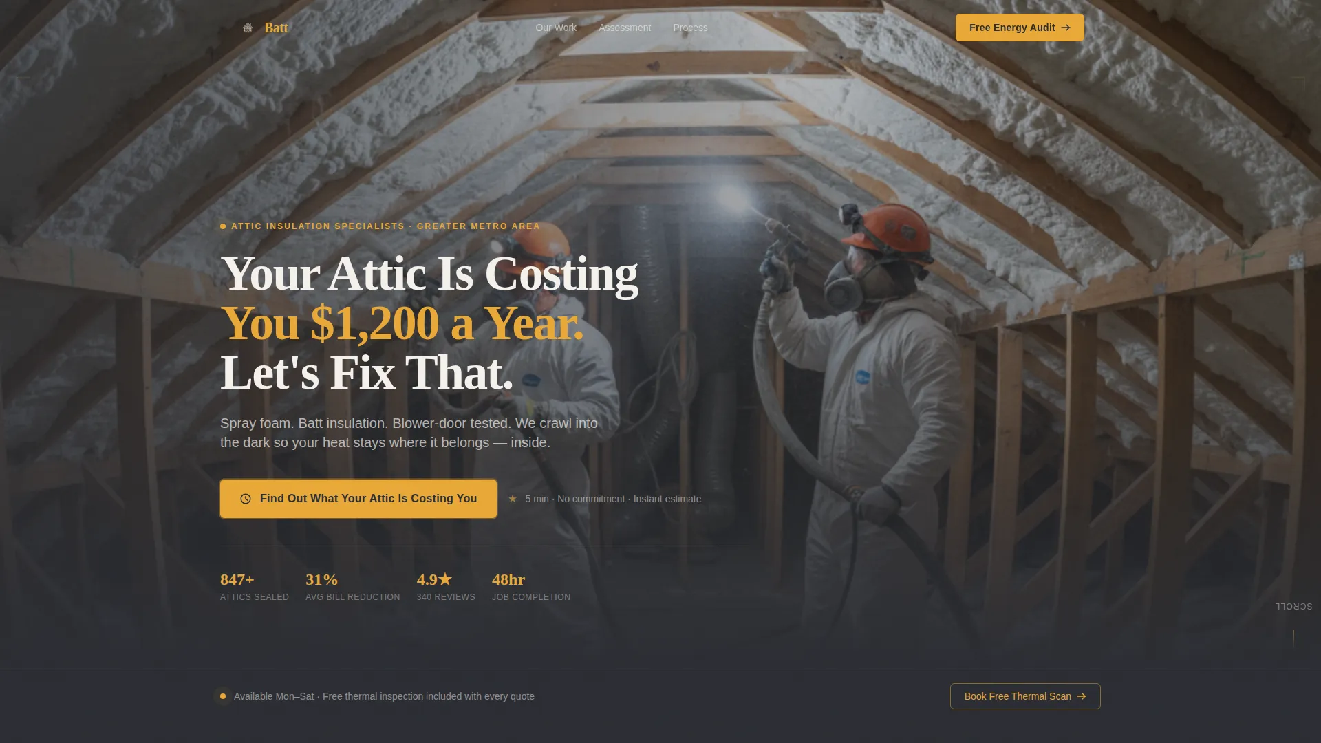 Insulation & Weatherproofing Booking Website Template
