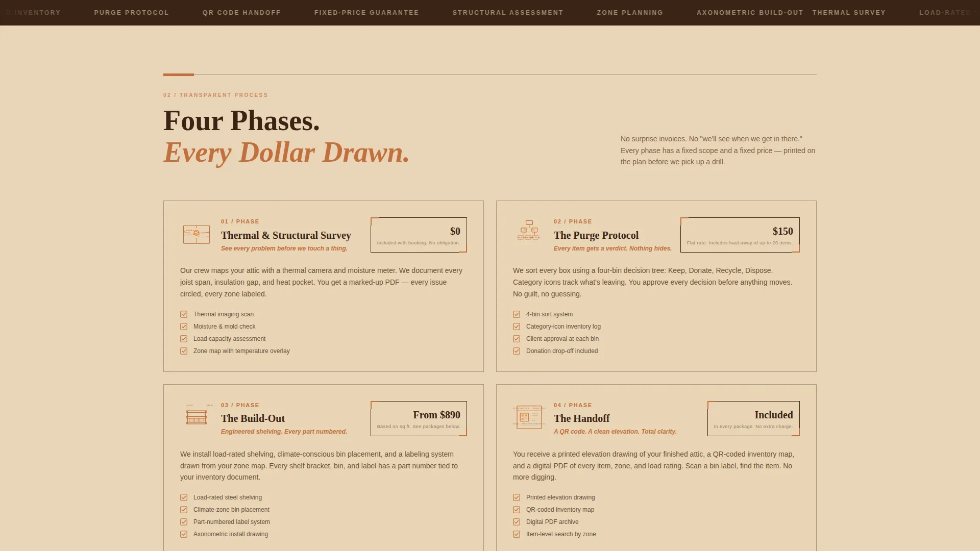 Attic Renovation Specialist Booking Website Template