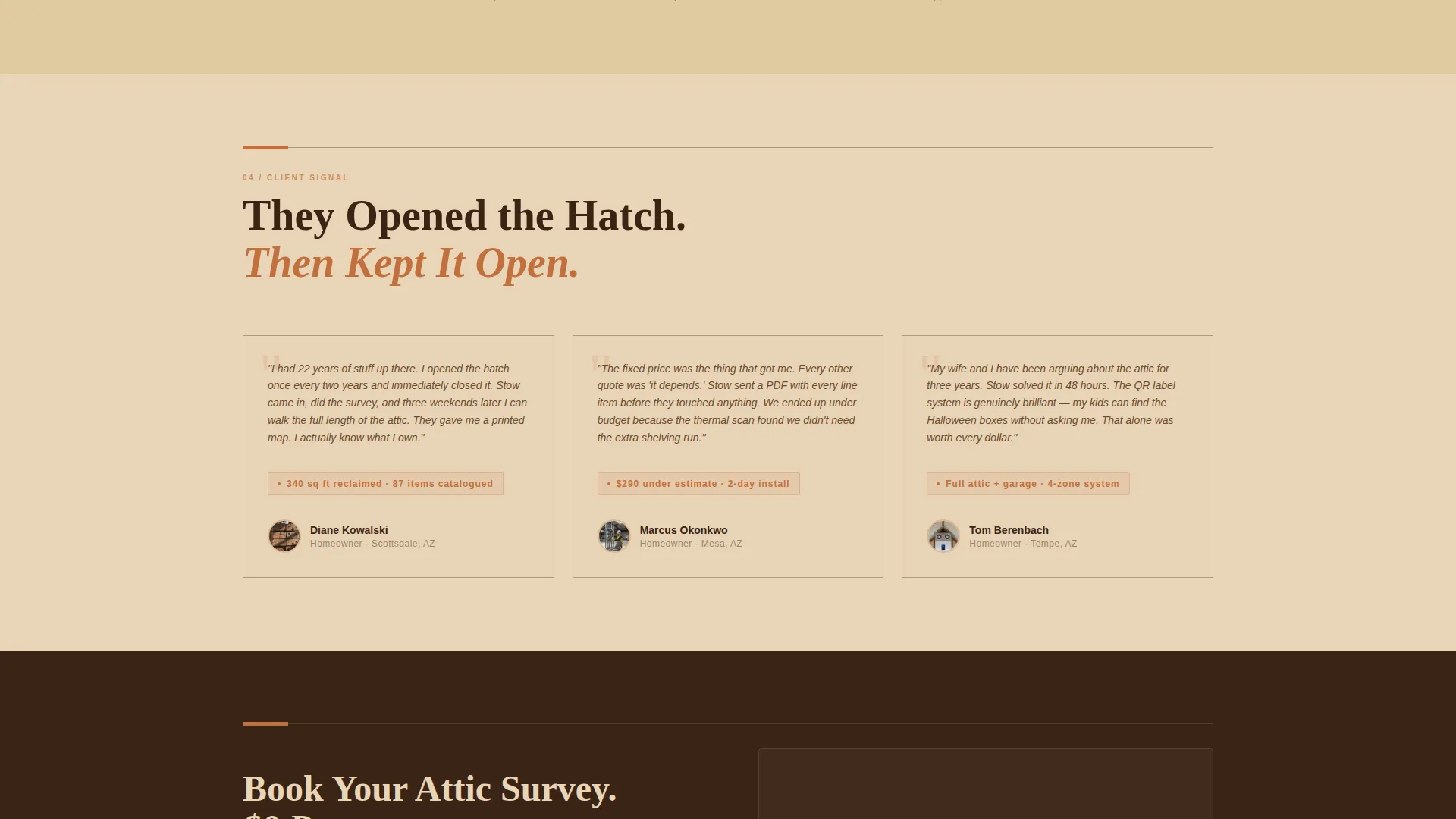 Attic Renovation Specialist Booking Website Template