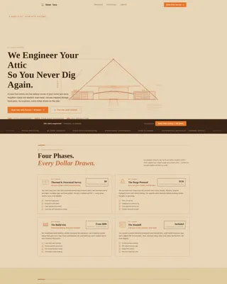 Attic Renovation Specialist Booking Website Template