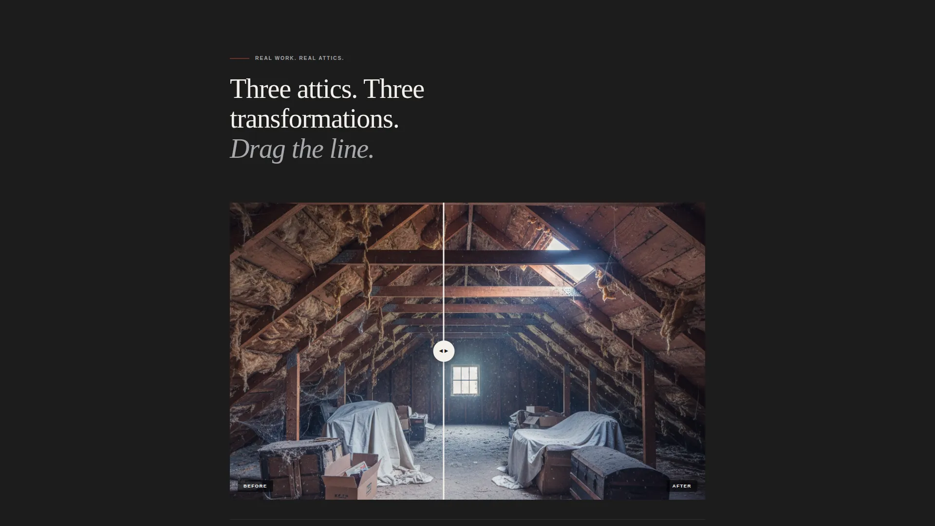Attic Renovation Pricing Website Template