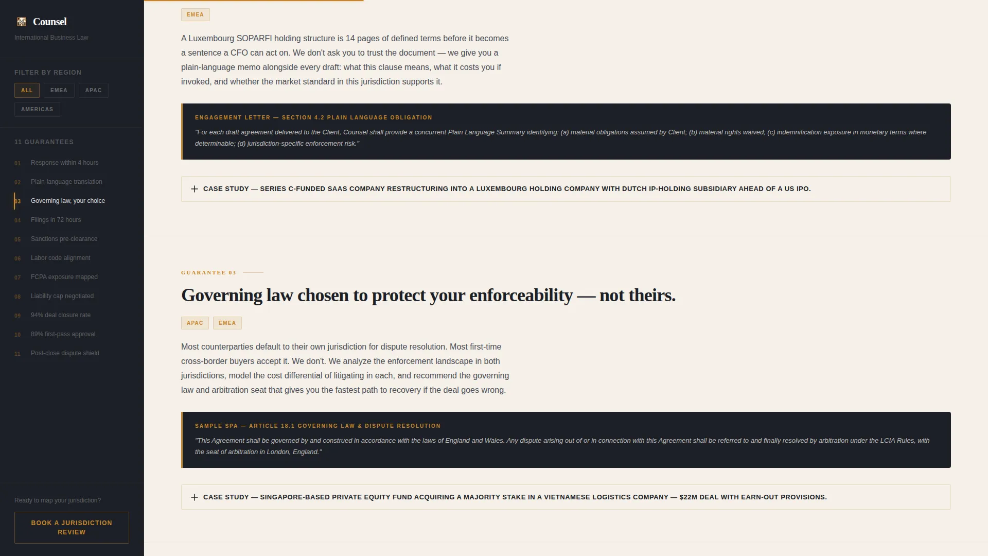 Corporate & Business Law Specialist Booking Website Template
