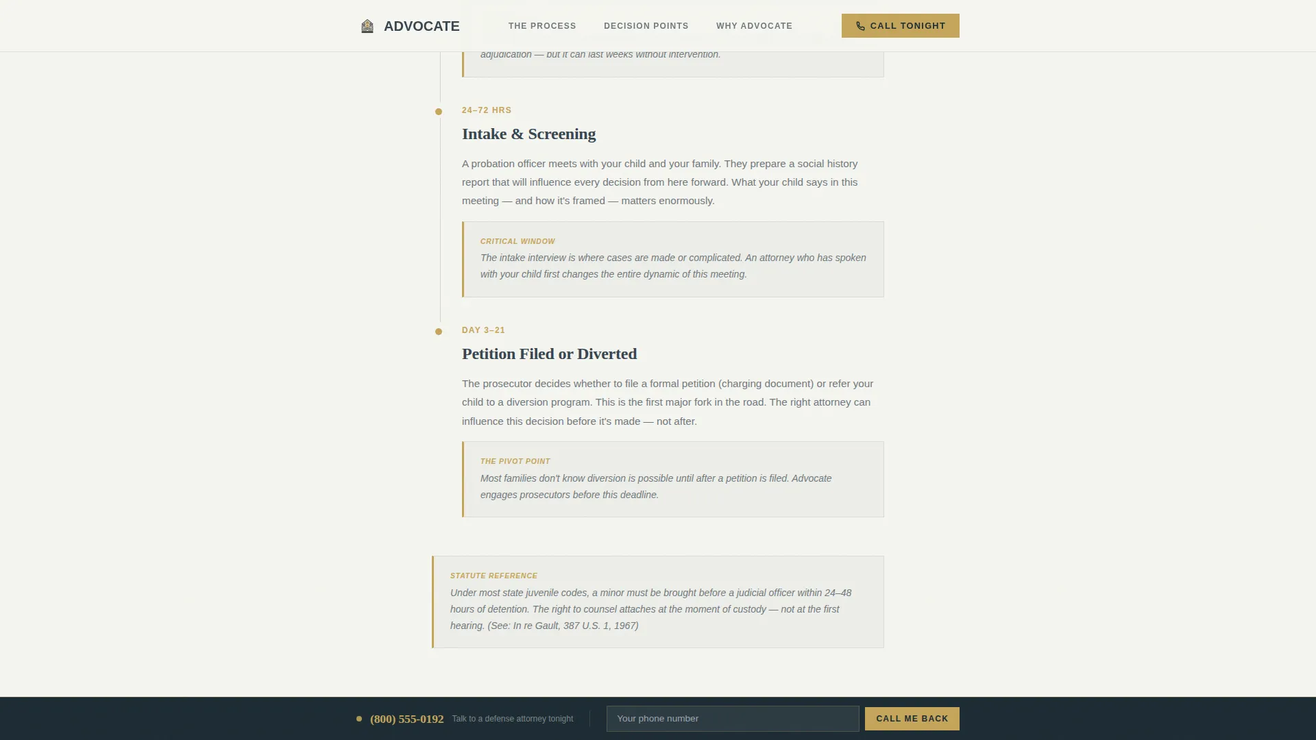 Juvenile Criminal Defense Landing Page Template