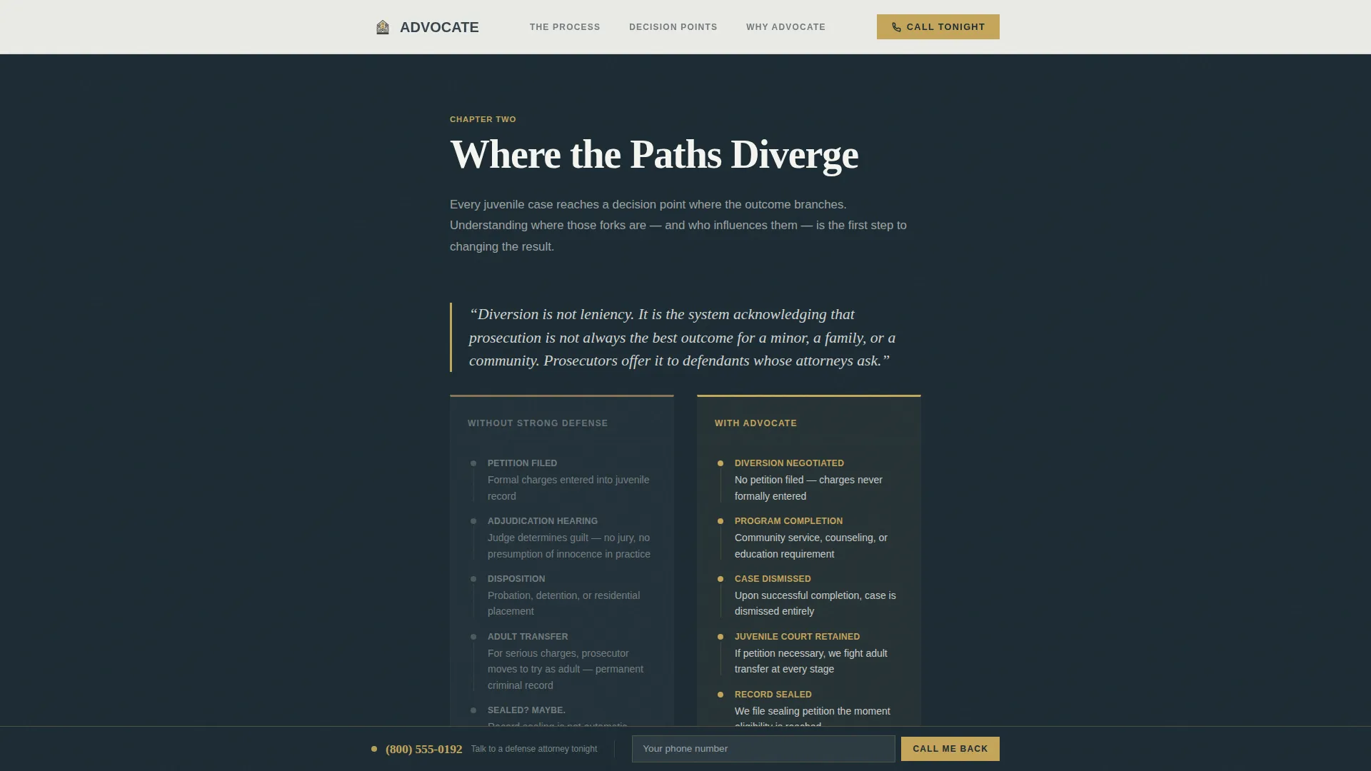 Juvenile Criminal Defense Landing Page Template