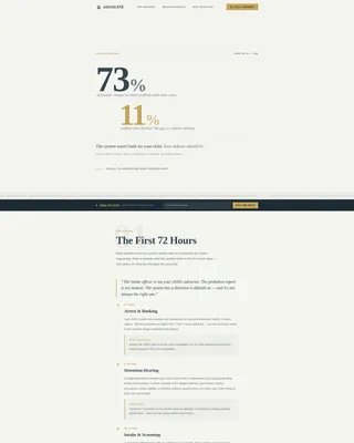 Juvenile Criminal Defense Landing Page Template