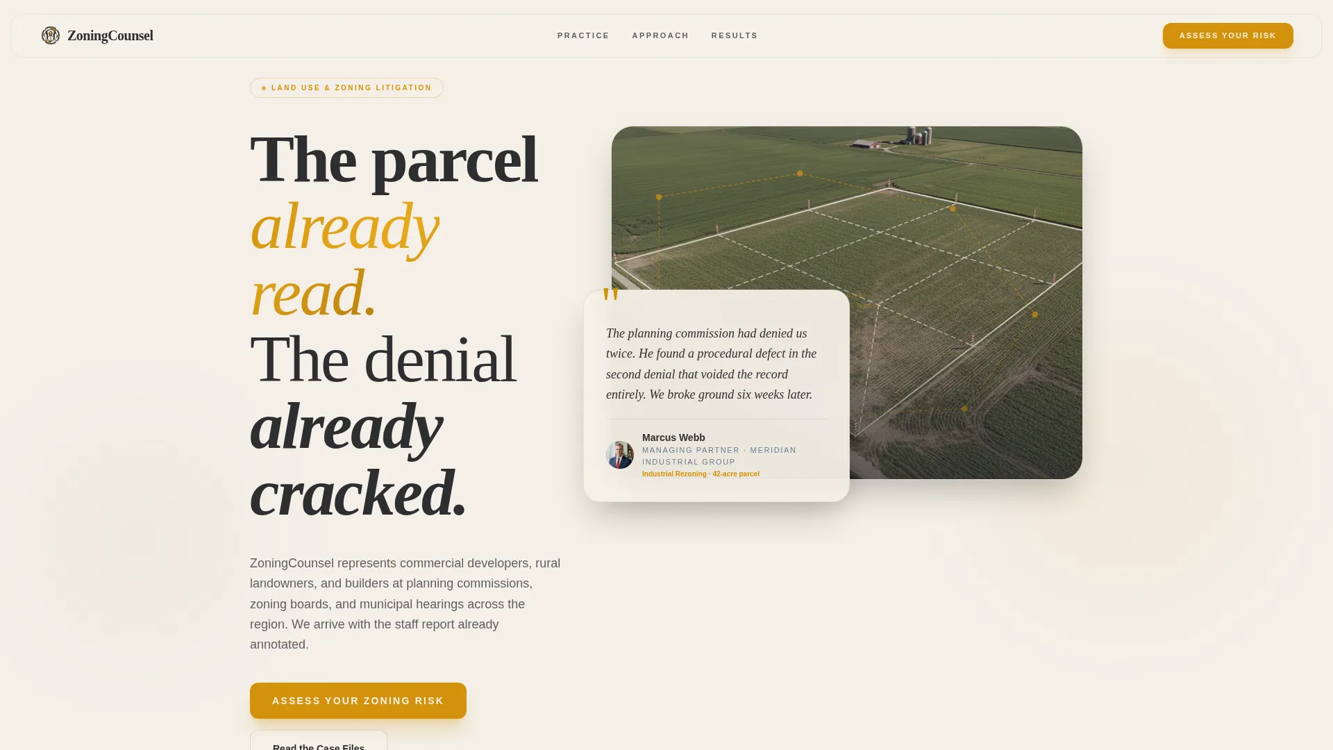 Land Use & Zoning Attorney Landing Page Template